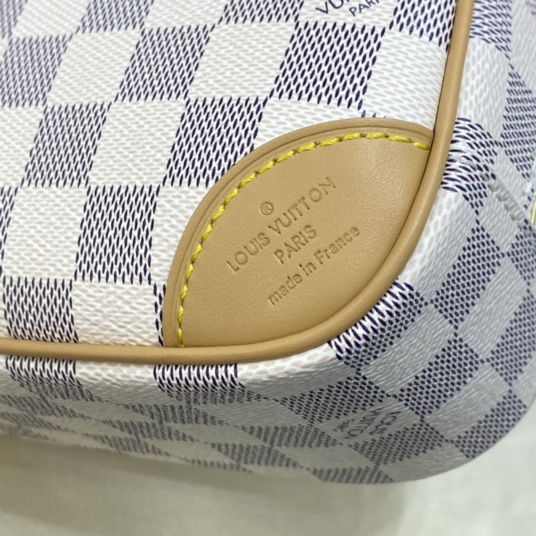 Louis Vuitton MINI DEAUVILLE Tote Handbag Damier Azur N50048 